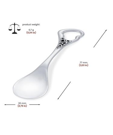 AMBEDORA Children's Christening Gift - Small Silver Spoons with Engraving | Real Silver 925 Birth Gift - Buy Online on GoSupps.com
