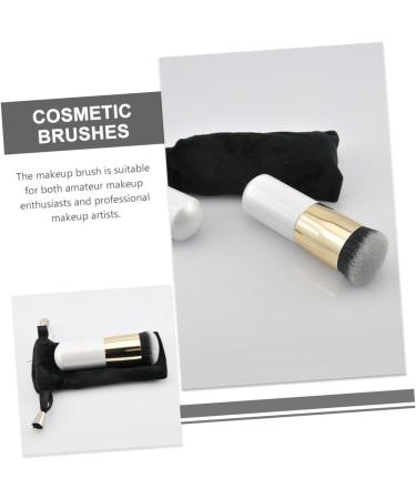 minkissy Professional Makeup Portapotty Make up Brushed Reuseable Short Makeup Brush Powder Foundation Brush Makeup Brush Travel Round Head Velvet Bag Cosmetic Chubby Pier Powder Brush Wood - Buy Online on GoSupps.com