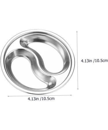 Milisten 4pcs Stainless Steel Saucer Japanese Salad Dressing Japanese Plates Stainless Steel Candy Dishes and Trays Mini Stainless Steel Mixing Bowls Condiment Saucer Lattice Snack Bowl 10.5X10.5CM Silver - Buy Online on GoSupps.com