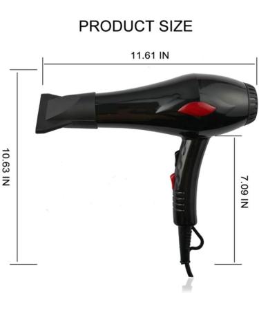 1800W Hair Dryer Professional Salon Negative Ionic Blow Dryers with Collecting Nozzle with 3 Heat & 2 Speed Constant Temperature Technology Low Noise Hair Dryer for Household and Salon Small Gift - Buy Online on GoSupps.com