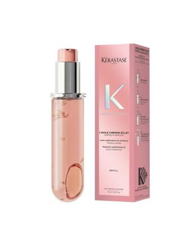 K rastase Chroma Absolu High Shine Hair Oil for Damaged Colour-Treated Hair Lightweight Formula with Lactic Acid Huile Chroma clat Refill Capsule 75ml