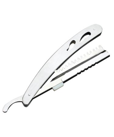 Minkissy razor holder made of stainless steel.Hairdresser holder bearing beard-razor holder hairdressing holder holder razor stand knife holder straight blade man stainless steel metal