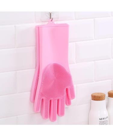 1 Pair Silicone Cleaning Gloves Multifunction Magic Silicone Dish Washing Gloves for Kitchen Household Silicone Washing - Buy Online on GoSupps.com