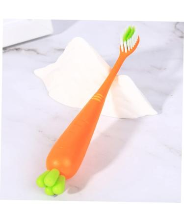 Buy Gleavi 4-Pack Carrot Manual Toothbrushes - Soft Contoured Bristles for Toddlers - Eco-Friendly PP Hand Toothbrushes for Home Use - Buy Online on GoSupps.com