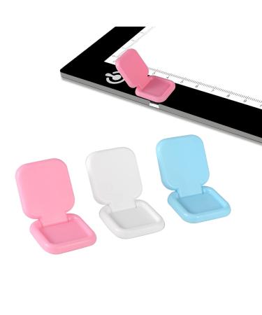 Light Pad Switch Cover 3 Packs Button Cover Apply to 5D DIY Diamond Art Accessories and Tools Kits A3 A4 A5 B4 Light Pad Box Board Tablet (Pink & Blue&White)