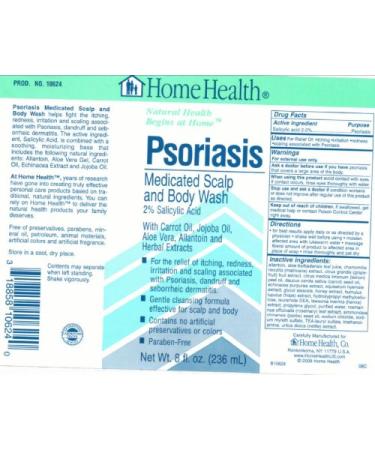 Psoriasis Medicated Scalp & Body Wash - 2% Salicylic Acid - 8 fl oz - Relieves Itching, Redness & Irritation - Non-GMO, Paraben-Free - Buy Online on GoSupps.com