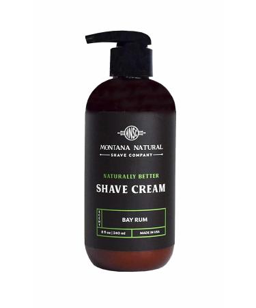 MNSC Bay Rum Naturally Better Pump Shave Cream - Smooth Hypoallergenic All-Natural & Handcrafted in USA