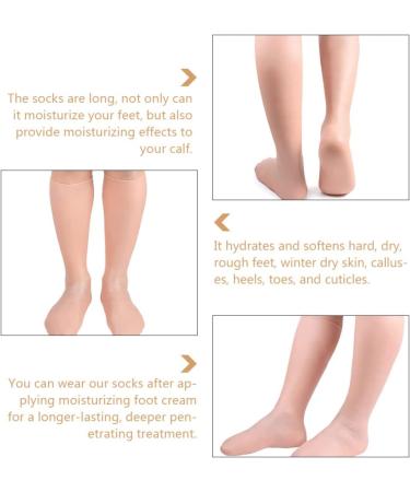 Beaupretty 1pair Exfoliating Moisturizing Socks Cracked Heels Socks Women High Heels Feet Moisturising Socks Hydration Socks Knee High Heels Long Foot Care Covers Miss High Socks Spa Sebs - Buy Online on GoSupps.com