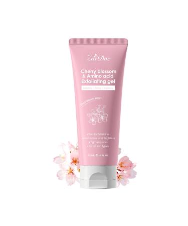 Zaidoc Japanese Cherry Blossom Body Scrub with Hyaluronic Acid and Panthenol Exfoliates and Hydrates for Smooth Glowing Skin 4 oz