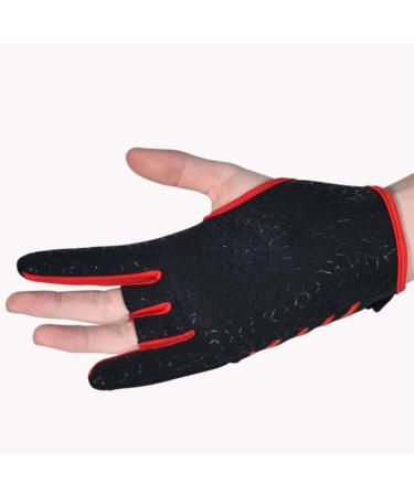 Heallily Professional Non-Slip Bowling Gloves - Comfortable Half-Finger Accessories (L/XL Red) - International Shipping Available - Buy Online on GoSupps.com