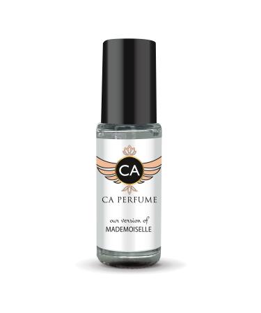 CA Perfume Impression of Mademoiselle For Women Replica Fragrance Body Oil Dupes Alcohol-Free Essential Aromatherapy Sample Travel Size Concentrated Long Lasting Attar Roll-On 0.14 Fl Oz/4ml-X1