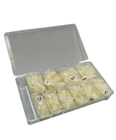 500 Tips Natural in Box + 1 x Tip Glue ARTIFICIAL NAILS by GS-Nails