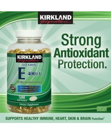 Vitamin E 400 IU 500 Softgels - Supports Healthy Immune System - Buy Online on GoSupps.com