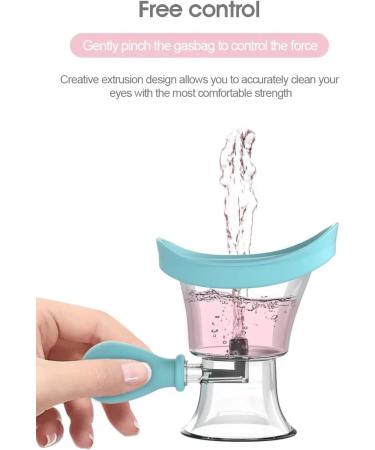 Transparent Washer Relieve Eye Fatigue Dry Squeeze Silicone Eye Cup Pink - Buy Online on GoSupps.com