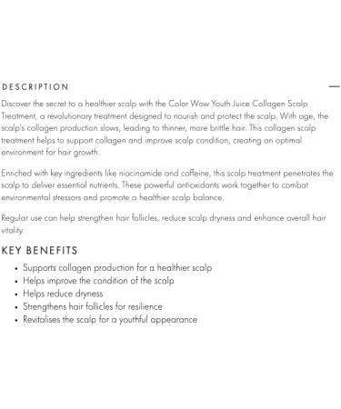 Brand LTD WC2A New Youth Juice Collagen Scalp Treatment Original 50 ml - Buy Online on GoSupps.com