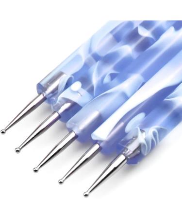 5Pcs Nail Dotting Pen Marbleizing Tool Set Dual-ended Nail Design Dotting Tool Nail Polish Carving Tool for Nail Painting - Buy Online on GoSupps.com