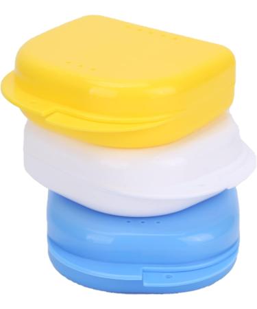 Prohese Dinner Dentures Box | 3-Piece Orthodontic Retainer Etui | Crescent Sparkling Storage Container for Outdoor & Home Use - Buy Online on GoSupps.com