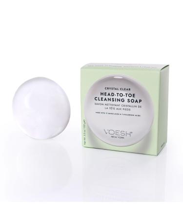 VOESH pH-Balancing Vegan Clear Soap for Sensitive Skin - Unscented Mild Cleansing Bars for Face & Body - Gentle Natural Soap for Women and Men - Fragrance Free