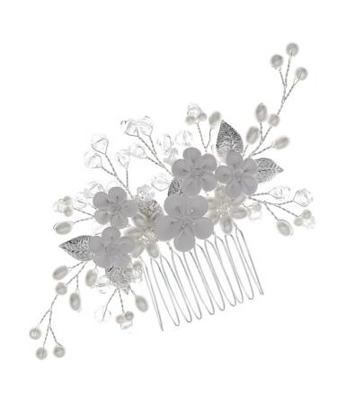 FRCOLOR Accessories bridal headwear Hair accessories Wedding accessory Hair comb decor Lovely hair comb Girls hair accessory Bride headdress bridesmaid abs imitation pearl Hair up Comb
