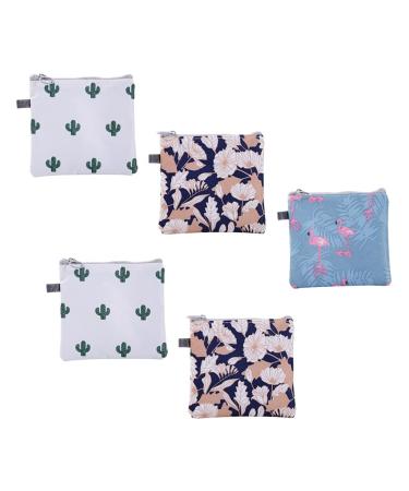 Cabilock women's money exchange 5pcs napkin pads storage bag cuffer sanit