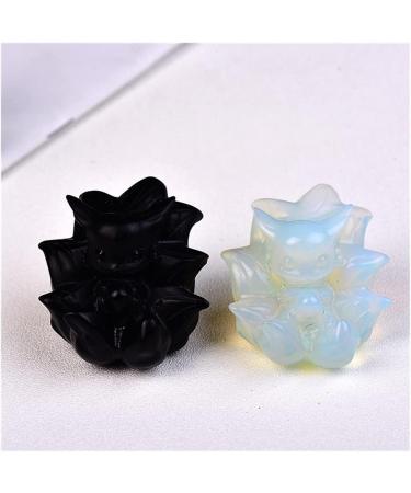 Crystal Rough Natural Obsidian Opal Nine-Tailed Fox Hand Carved Crystal Polished Quartz Stones Gemstones for Home DIY Decorations (Color : Moonstone1) - Buy Online on GoSupps.com