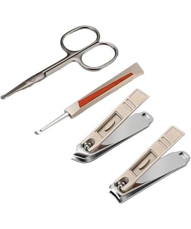 Nail Clipping Digging Ear Spoon Tool Set Home Portable Nail Clippers High-Grade Original Nail Clippers Men and Women 4 Pieces - Buy Online on GoSupps.com
