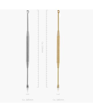 SSWERWEQ Ear wax removal tool Double End Ear Pick 360 Cleaning Three Ring Ear Wax Removal Ear Remover Cleaner Stainless Steel Spoon Ear Care Tools (Color : Silver) - Buy Online on GoSupps.com