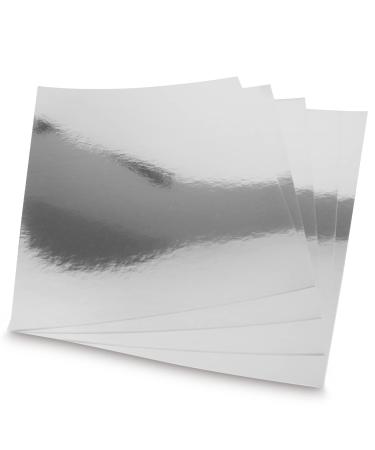 Silver Metallic Paper Sheets 60 Pack Silver Foil Mirror CardStock Shimmering Paper For Decorative Weddings & Birthdays Invitations Cardmaking & Paper Crafts Size 8.5 x 11 White Silver