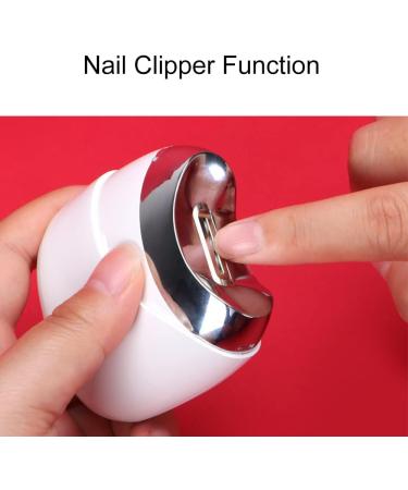 Lancoon Electric Nail Clipper Safety Fingernail Clipper with Scraps Storage Battery Stainless Steel Blade Polishing Trimming Easy to Use for Women Wen Seniors Kids White - Buy Online on GoSupps.com