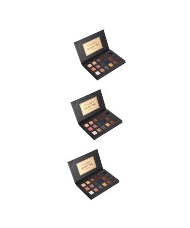 Beavorty 3pcs 18 18 Shadow Palette Eyeshadow Woman Makeup Palette Miss Flash Cosmetic mediumx3pcs Blackx3pcs