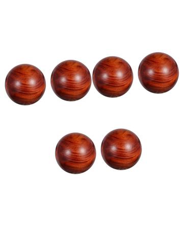 Fomiyes 6 Stk carving fun the Pleasure Desktop Toys Wood Baoding Ball Massage Ball Toys Woodwerk Desktop ornamental Handle Massage globe Laos Handball Massage device