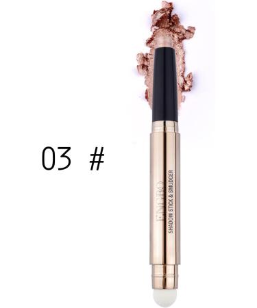  G n rique INTEROOKIE Double Head Monochrome Eyeshadow Pen High Light Smudge Free Beauty Makeup Pearl Light Sleepy Silkworm Eyeshadow (3#) - Buy Online on GoSupps.com