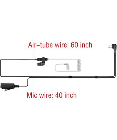 AIRSN 2 Pin Earpiece Headset for Motorola CP200 GP300 CLS1110 CLS1410 - Pack of 2 - Buy Online on GoSupps.com