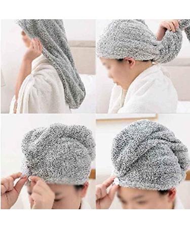 Quick-Drying Fiber Absorbent Hair Towel Cap for Women - Perfect Shower Turban & Wicking Hat - Buy Online on GoSupps.com