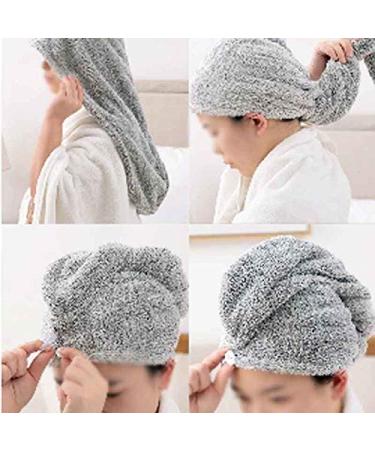 Quick-Drying Fiber Absorbent Towel Turban Cap for Women - Hair Wicking Shower Hat - Buy Online on GoSupps.com