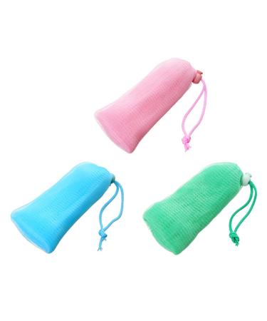 3pcs Exfoliating Mesh Bag Mesh Bag Foam Net for Body Facial Cleansing Tool