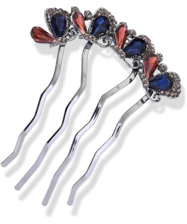 Hanfu Styling Accessory Hanfu Hair Ornaments 9cm Crystal Flower Hair Comb Wedding Hair Accessories Banquest Peacock Butterfly Hair Clip - Buy Online on GoSupps.com