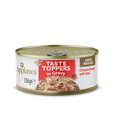 Applaws 100% Natural Wet Dog Food Grain Free Chicken with Beef in Gravy Can 156g (Pack of 12)