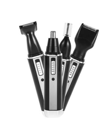 Ear and Nose Hair Trimmer Clipper 4 In 1 Rechargeable Professional Painless Electric Ear Nose Eyebrow Facial Hair Trimmer for Men and Women Beard Face Eyebrows Removal Shaving Body Grooming Kit (US)