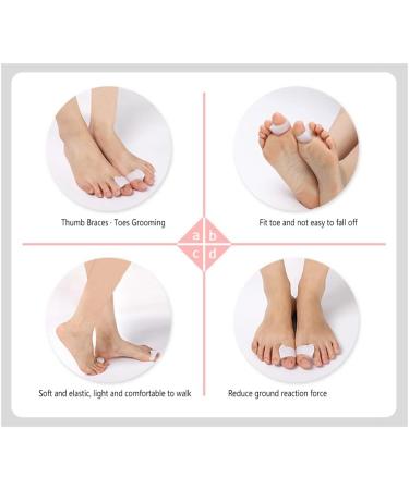 DEAVER Toe Separators - 2-Pack Clear Gel Straighteners for Overlapping Toes, Pain Relief, Correct Bent Big Toe, Bunion Correctors - Large Size - Buy Online on GoSupps.com