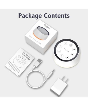 Sound Machine White Noise with 30 Soothing Sounds, 12 Colors, 5 Timers, Memory Function - for Baby Kids Adults - 32 Volume Levels, 10 Brightness Settings (White) - Buy Online on GoSupps.com