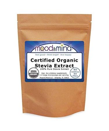Organic Stevia Extract Powder NO FILLERS! 1 lb/16 oz(448g)