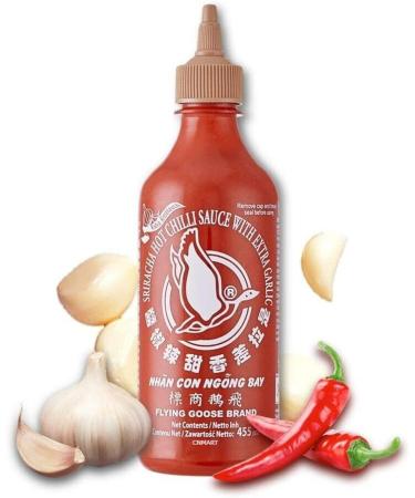 Flying Goose Sriracha Extra Garlic Hot Chilli Sauce 455ml (Pack of 2) by CNMART - Buy Online on GoSupps.com