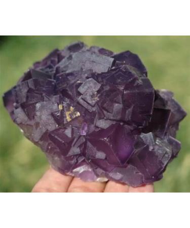 105mm 1LB 3OZ Natural Purple Fluorite Cube Free Shape Beautiful Crystal Home Goods - Buy Online on GoSupps.com