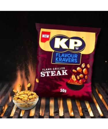 KP Flame Grilled Steak Peanuts Flavour Kravers 65g (16 Bags (1 Case)) Flame Grilled Steak 16 Bags (1 Case) - Buy Online on GoSupps.com