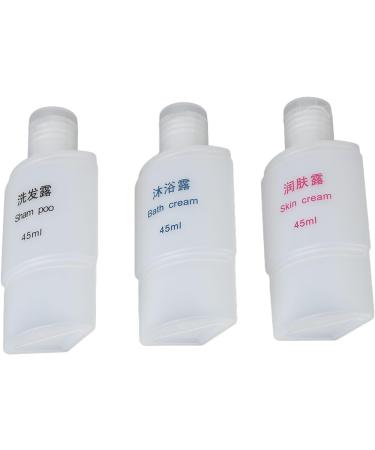 HELEVIA 3 in 1 Travel Bottle Leakage Proof Refillable Portable Travel Container for Conditioner Shampoo Lotion 45ml Pink - Buy Online on GoSupps.com