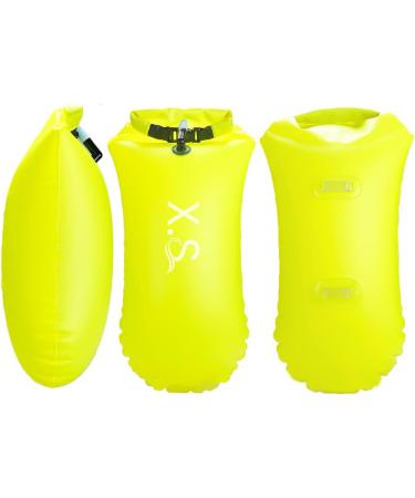 X.Store 2 Pack 20L Waterproof Swim Buoy with Storage - Bright Yellow | Swim Safety Float for Water Sports - Buy Online on GoSupps.com