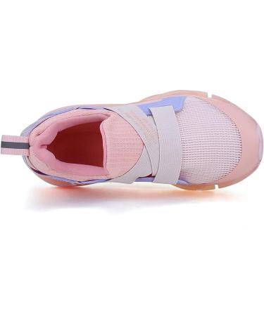 Coolloog Kids Sneakers - Lightweight Breathable Sport Shoes for Boys and Girls | Orange Pink - Size 1 Big Kid - Buy Online on GoSupps.com