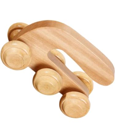 Gleavi Wooden Roller Massage Device - Acupressure Ball & Muscle Roller for Deep Tissue Body Massage - Perfect for Calves & Relaxation - Buy Online on GoSupps.com