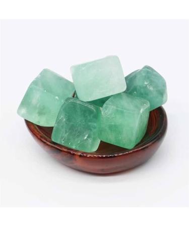 18mm-22mm Natural Green Fluorite Cube TumblesStone Gift for Decoration 5pc Can be Used for JZIGTDEM - Buy Online on GoSupps.com